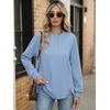 image:imageANRABESS Womens Long Sleeve Henley Tops Tunic Sweatshirt Loose Slit Casual Button Shirts Pullover 2026 Fall Winter OutfitsBlue
