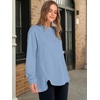 image:imageANRABESS Womens Long Sleeve Henley Tops Tunic Sweatshirt Loose Slit Casual Button Shirts Pullover 2026 Fall Winter OutfitsBlue