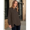 image:imageANRABESS Womens Long Sleeve Henley Tops Tunic Sweatshirt Loose Slit Casual Button Shirts Pullover 2026 Fall Winter OutfitsBrown
