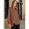 image:imageANRABESS Womens Long Sleeve Henley Tops Tunic Sweatshirt Loose Slit Casual Button Shirts Pullover 2026 Fall Winter OutfitsCaramel