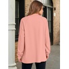 image:imageANRABESS Womens Long Sleeve Henley Tops Tunic Sweatshirt Loose Slit Casual Button Shirts Pullover 2026 Fall Winter OutfitsCoral Pink
