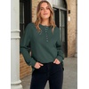 image:imageANRABESS Womens Long Sleeve Henley Tops Tunic Sweatshirt Loose Slit Casual Button Shirts Pullover 2026 Fall Winter OutfitsDark Green