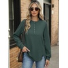 image:imageANRABESS Womens Long Sleeve Henley Tops Tunic Sweatshirt Loose Slit Casual Button Shirts Pullover 2026 Fall Winter OutfitsDark Green