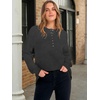 image:imageANRABESS Womens Long Sleeve Henley Tops Tunic Sweatshirt Loose Slit Casual Button Shirts Pullover 2026 Fall Winter OutfitsDeep Grey