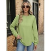 image:imageANRABESS Womens Long Sleeve Henley Tops Tunic Sweatshirt Loose Slit Casual Button Shirts Pullover 2026 Fall Winter OutfitsGreen