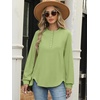 image:imageANRABESS Womens Long Sleeve Henley Tops Tunic Sweatshirt Loose Slit Casual Button Shirts Pullover 2026 Fall Winter OutfitsGreen