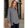 image:imageANRABESS Womens Long Sleeve Henley Tops Tunic Sweatshirt Loose Slit Casual Button Shirts Pullover 2026 Fall Winter OutfitsGrey