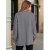 image:imageANRABESS Womens Long Sleeve Henley Tops Tunic Sweatshirt Loose Slit Casual Button Shirts Pullover 2026 Fall Winter OutfitsGrey