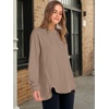 image:imageANRABESS Womens Long Sleeve Henley Tops Tunic Sweatshirt Loose Slit Casual Button Shirts Pullover 2026 Fall Winter OutfitsKhaki