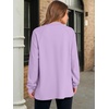 image:imageANRABESS Womens Long Sleeve Henley Tops Tunic Sweatshirt Loose Slit Casual Button Shirts Pullover 2026 Fall Winter OutfitsLight Purple