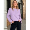 image:imageANRABESS Womens Long Sleeve Henley Tops Tunic Sweatshirt Loose Slit Casual Button Shirts Pullover 2026 Fall Winter OutfitsLight Purple
