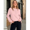 image:imageANRABESS Womens Long Sleeve Henley Tops Tunic Sweatshirt Loose Slit Casual Button Shirts Pullover 2026 Fall Winter OutfitsPink
