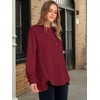 image:imageANRABESS Womens Long Sleeve Henley Tops Tunic Sweatshirt Loose Slit Casual Button Shirts Pullover 2026 Fall Winter OutfitsRed