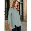 image:imageANRABESS Womens Long Sleeve Henley Tops Tunic Sweatshirt Loose Slit Casual Button Shirts Pullover 2026 Fall Winter OutfitsSage Green
