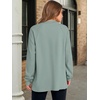 image:imageANRABESS Womens Long Sleeve Henley Tops Tunic Sweatshirt Loose Slit Casual Button Shirts Pullover 2026 Fall Winter OutfitsSage Green