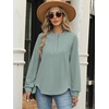 image:imageANRABESS Womens Long Sleeve Henley Tops Tunic Sweatshirt Loose Slit Casual Button Shirts Pullover 2026 Fall Winter OutfitsSage Green