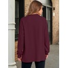 image:imageANRABESS Womens Long Sleeve Henley Tops Tunic Sweatshirt Loose Slit Casual Button Shirts Pullover 2026 Fall Winter OutfitsWine Red
