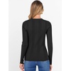 image:imageANRABESS Womens Long Sleeve Slim Fit Crewneck Lightweight Sweaters 2026 Fall Winter Basic Fitted Rib Knit Pullover TopsBlack