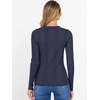 image:imageANRABESS Womens Long Sleeve Slim Fit Crewneck Lightweight Sweaters 2026 Fall Winter Basic Fitted Rib Knit Pullover TopsNavy Blue
