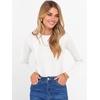 image:imageANRABESS Womens Long Sleeve Slim Fit Crewneck Lightweight Sweaters 2026 Fall Winter Basic Fitted Rib Knit Pullover TopsWhite