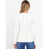 image:imageANRABESS Womens Long Sleeve Slim Fit Crewneck Lightweight Sweaters 2026 Fall Winter Basic Fitted Rib Knit Pullover TopsWhite