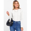 image:imageANRABESS Womens Long Sleeve Slim Fit Crewneck Lightweight Sweaters 2026 Fall Winter Basic Fitted Rib Knit Pullover TopsWhite