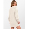 image:imageANRABESS Womens Long Sleeve V Neck Oversized Cable Knit Mini Sweater Dresses 2026 Winter Fall Trendy Pullover Tunic OutfitsBeige