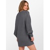 image:imageANRABESS Womens Long Sleeve V Neck Oversized Cable Knit Mini Sweater Dresses 2026 Winter Fall Trendy Pullover Tunic OutfitsDeep Grey