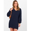 image:imageANRABESS Womens Long Sleeve V Neck Oversized Cable Knit Mini Sweater Dresses 2026 Winter Fall Trendy Pullover Tunic OutfitsNavy Blue