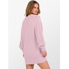 image:imageANRABESS Womens Long Sleeve V Neck Oversized Cable Knit Mini Sweater Dresses 2026 Winter Fall Trendy Pullover Tunic OutfitsPink