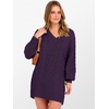 image:imageANRABESS Womens Long Sleeve V Neck Oversized Cable Knit Mini Sweater Dresses 2026 Winter Fall Trendy Pullover Tunic OutfitsPurple