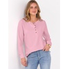image:imageANRABESS Womens Long Sleeve Waffle Knit Shirts Dressy Casual Loose Button Up V Neck Henley Tops 2026 Fall Basic Tee BlouseLight Pink