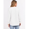 image:imageANRABESS Womens Long Sleeve Waffle Knit Shirts Dressy Casual Loose Button Up V Neck Henley Tops 2026 Fall Basic Tee BlouseWhite