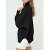 image:imageANRABESS Womens Oversized Fashion Long Sleeve Quarter Zip Baggy Loose Slouchy Sweater Pullover Tops 2026 Fall OutfitsBlack
