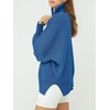 image:imageANRABESS Womens Oversized Fashion Long Sleeve Quarter Zip Baggy Loose Slouchy Sweater Pullover Tops 2026 Fall OutfitsBlue