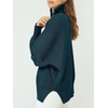 image:imageANRABESS Womens Oversized Fashion Long Sleeve Quarter Zip Baggy Loose Slouchy Sweater Pullover Tops 2026 Fall OutfitsDeep Blue