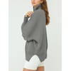 image:imageANRABESS Womens Oversized Fashion Long Sleeve Quarter Zip Baggy Loose Slouchy Sweater Pullover Tops 2026 Fall OutfitsDeep Gray