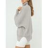 image:imageANRABESS Womens Oversized Fashion Long Sleeve Quarter Zip Baggy Loose Slouchy Sweater Pullover Tops 2026 Fall OutfitsGray