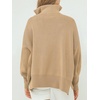image:imageANRABESS Womens Oversized Fashion Long Sleeve Quarter Zip Baggy Loose Slouchy Sweater Pullover Tops 2026 Fall OutfitsKhaki