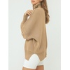 image:imageANRABESS Womens Oversized Fashion Long Sleeve Quarter Zip Baggy Loose Slouchy Sweater Pullover Tops 2026 Fall OutfitsKhaki