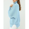 image:imageANRABESS Womens Oversized Fashion Long Sleeve Quarter Zip Baggy Loose Slouchy Sweater Pullover Tops 2026 Fall OutfitsLight Blue