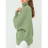 image:imageANRABESS Womens Oversized Fashion Long Sleeve Quarter Zip Baggy Loose Slouchy Sweater Pullover Tops 2026 Fall OutfitsLight Green