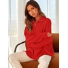 image:imageANRABESS Womens Oversized Fashion Long Sleeve Quarter Zip Baggy Loose Slouchy Sweater Pullover Tops 2026 Fall OutfitsRed