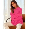 image:imageANRABESS Womens Oversized Fashion Long Sleeve Quarter Zip Baggy Loose Slouchy Sweater Pullover Tops 2026 Fall OutfitsRose