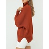 image:imageANRABESS Womens Oversized Fashion Long Sleeve Quarter Zip Baggy Loose Slouchy Sweater Pullover Tops 2026 Fall OutfitsRust