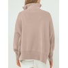 image:imageANRABESS Womens Oversized Fashion Long Sleeve Quarter Zip Baggy Loose Slouchy Sweater Pullover Tops 2026 Fall OutfitsSand