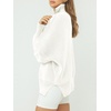 image:imageANRABESS Womens Oversized Fashion Long Sleeve Quarter Zip Baggy Loose Slouchy Sweater Pullover Tops 2026 Fall OutfitsWhite