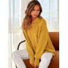 image:imageANRABESS Womens Oversized Fashion Long Sleeve Quarter Zip Baggy Loose Slouchy Sweater Pullover Tops 2026 Fall OutfitsYellow