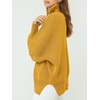 image:imageANRABESS Womens Oversized Fashion Long Sleeve Quarter Zip Baggy Loose Slouchy Sweater Pullover Tops 2026 Fall OutfitsYellow