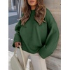 image:imageANRABESS Womens Oversized Sweaters 2026 Long Sleeve Fuzzy Knit Casual Chunky Pullover Sweater Fall Outfits ClothesArmy Green